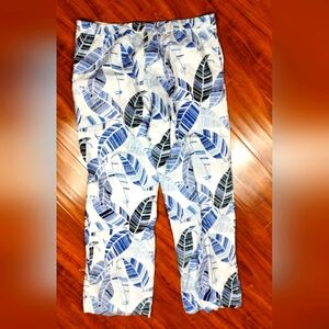 Tommy Bahama Floral Print Linen Drawstring Pants
